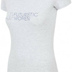 WOMEN'S T-SHIRT LIGHT GREY MELANGE