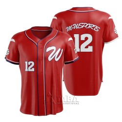 Burgundy Baseball uniform For Men