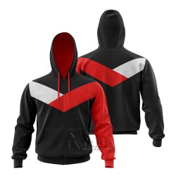 Men black sublimation hoodies