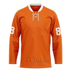 Blank Orange Ice Hockey Jersey