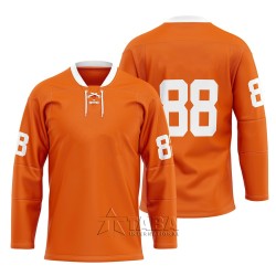 Blank Orange Ice Hockey Jersey
